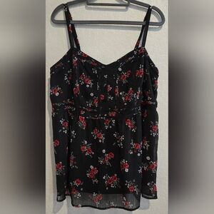 ***SOLD***Torrid Rose Chiffon Tank - 1X***SOLD***